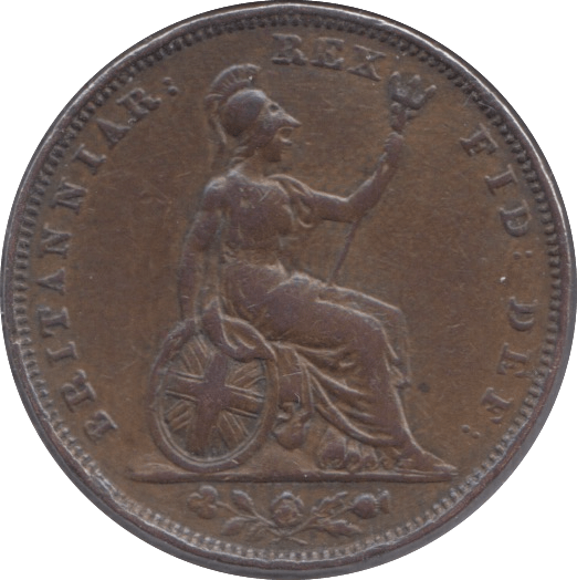 1827 FARTHING ( GVF ) - Farthing - Cambridgeshire Coins