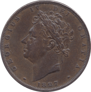 1827 FARTHING ( GVF ) - Farthing - Cambridgeshire Coins