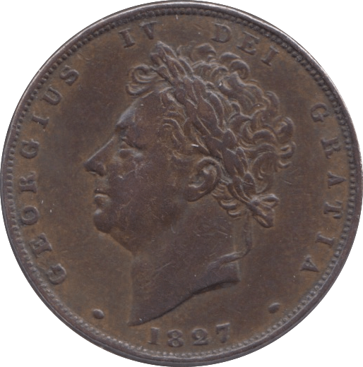 1827 FARTHING ( GVF ) - Farthing - Cambridgeshire Coins