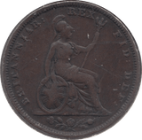 1827 FARTHING ( VF ) 1 - Farthing - Cambridgeshire Coins
