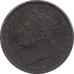 1827 FARTHING ( VF ) 1 - Farthing - Cambridgeshire Coins