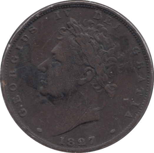 1827 FARTHING ( VF ) 1 - Farthing - Cambridgeshire Coins