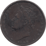 1827 FARTHING ( VF ) 1 - Farthing - Cambridgeshire Coins