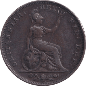 1827 FARTHING ( VF ) - Farthing - Cambridgeshire Coins