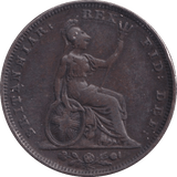 1827 FARTHING ( VF ) - Farthing - Cambridgeshire Coins