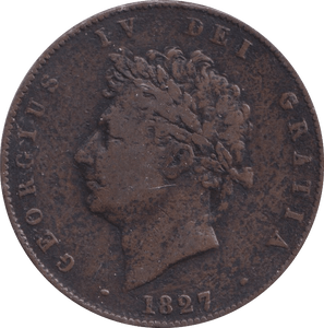 1827 HALFPENNY ( GF ) - Halfpenny - Cambridgeshire Coins