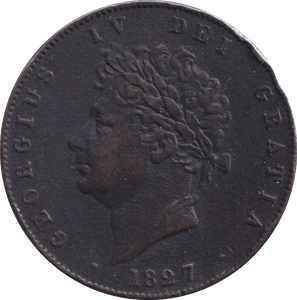 1827 HALFPENNY ( GF ) - Halfpenny - Cambridgeshire Coins