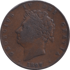 1827 HALFPENNY ( NF ) - Halfpenny - Cambridgeshire Coins