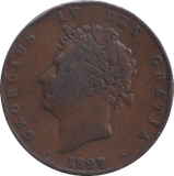 1827 HALFPENNY ( NF ) - Halfpenny - Cambridgeshire Coins