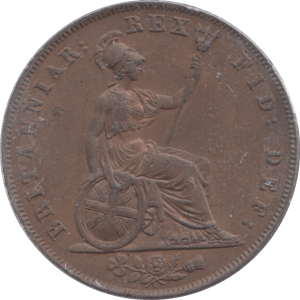 1827 HALFPENNY ( UNC ) - Halfpenny - Cambridgeshire Coins