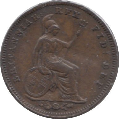 1827 ONE THIRD FARTHING ( EF ) - One Third Farthing - Cambridgeshire Coins
