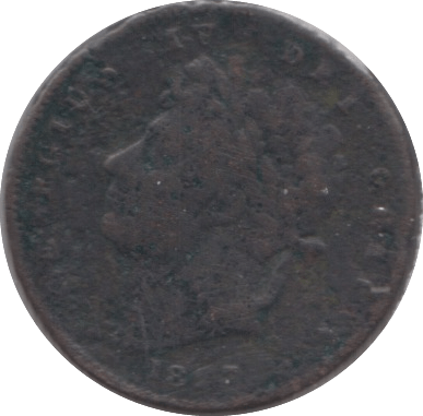 1827 ONE THIRD FARTHING ( FINE ) 1 - One Third Farthing - Cambridgeshire Coins