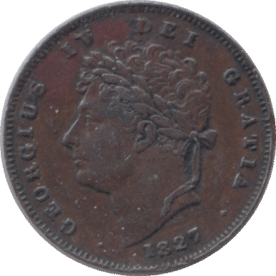 1827 ONE THIRD FARTHING ( GVF ) - One Third Farthing - Cambridgeshire Coins