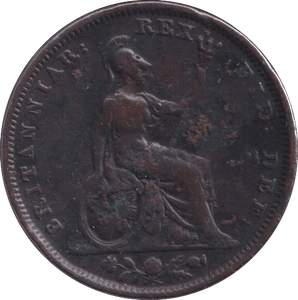 1828 FARTHING ( FINE ) - Farthing - Cambridgeshire Coins
