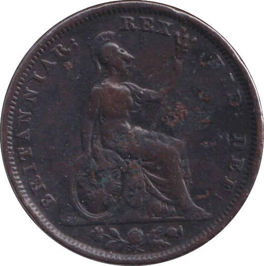 1828 FARTHING ( FINE ) - Farthing - Cambridgeshire Coins