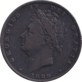 1829 FARTHING ( FINE ) - Farthing - Cambridgeshire Coins