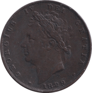 1829 FARTHING ( VF ) - Farthing - Cambridgeshire Coins