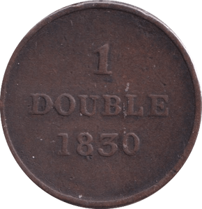 1830 1 DOUBLE GUERNSEY - WORLD COINS - Cambridgeshire Coins