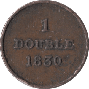 1830 1 DOUBLE GUERNSEY - WORLD COINS - Cambridgeshire Coins