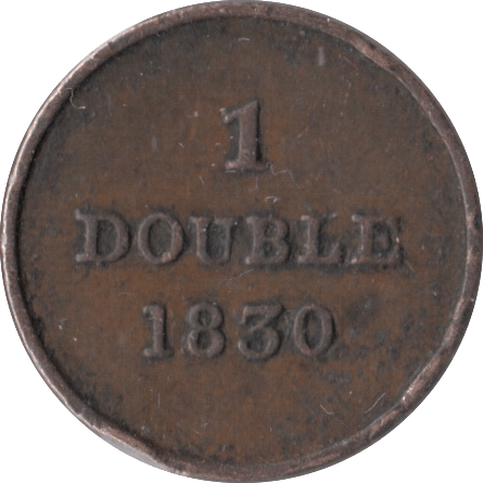 1830 1 DOUBLE GUERNSEY - WORLD COINS - Cambridgeshire Coins