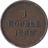 1830 1 DOUBLE GUERNSEY - WORLD COINS - Cambridgeshire Coins