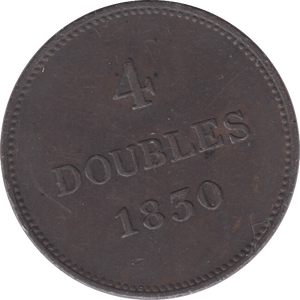 1830 4 DOUBLES GUERNSEY - WORLD COINS - Cambridgeshire Coins