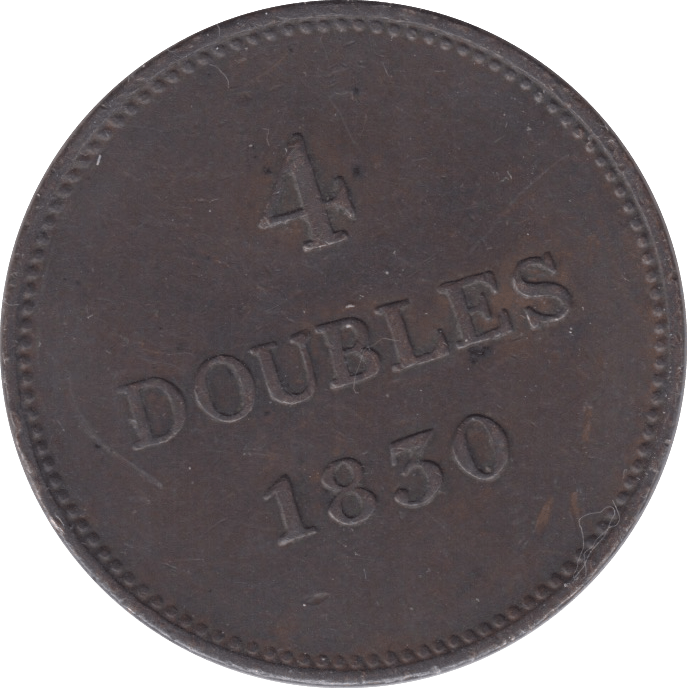 1830 4 DOUBLES GUERNSEY - WORLD COINS - Cambridgeshire Coins