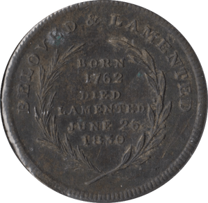 1830 DEATH OF GEORGE IV MEDAL - MEDALS & MEDALLIONS - Cambridgeshire Coins