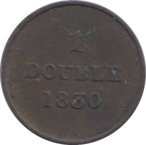 1830 GUERNSEY ONE DOUBLE - WORLD COINS - Cambridgeshire Coins