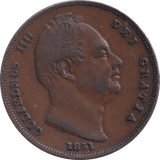1831 FARTHING ( GF ) - Farthing - Cambridgeshire Coins