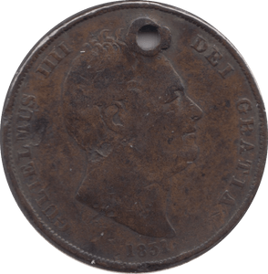 1831 PENNY ( NF ) HOLED - Penny - Cambridgeshire Coins