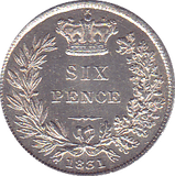 1831 SIXPENCE ( BU ) - Sixpence - Cambridgeshire Coins