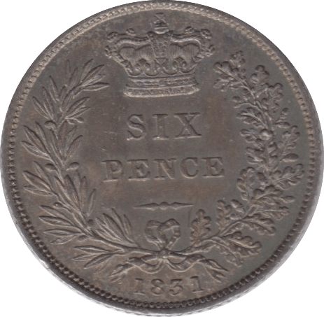 1831 SIXPENCE ( AUNC ) 4 - sixpence - Cambridgeshire Coins