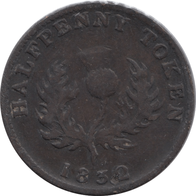 1832 NOVA SCOTIA HALFPENNY TOKEN - HALFPENNY TOKEN - Cambridgeshire Coins