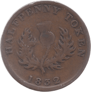 1832 NOVA SCOTIA HALFPENNY TOKEN - Token - Cambridgeshire Coins