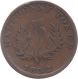 1832 NOVA SCOTIA HALFPENNY TOKEN - Token - Cambridgeshire Coins