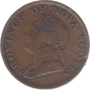 1832 NOVA SCOTIA HALFPENNY TOKEN - Token - Cambridgeshire Coins