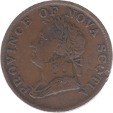 1832 NOVA SCOTIA HALFPENNY TOKEN - Token - Cambridgeshire Coins