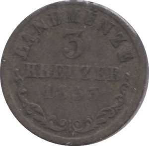1833 SILVER AUSTRIA 3 KREUZER - WORLD COINS - Cambridgeshire Coins