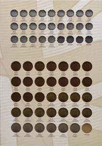 1834 - 1970 THREEPENCE COIN COLLECTORS ALBUM - Coin Album - Cambridgeshire Coins