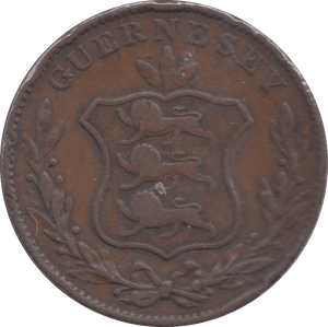 1834 8 DOUBLES GUERNSEY - WORLD COINS - Cambridgeshire Coins