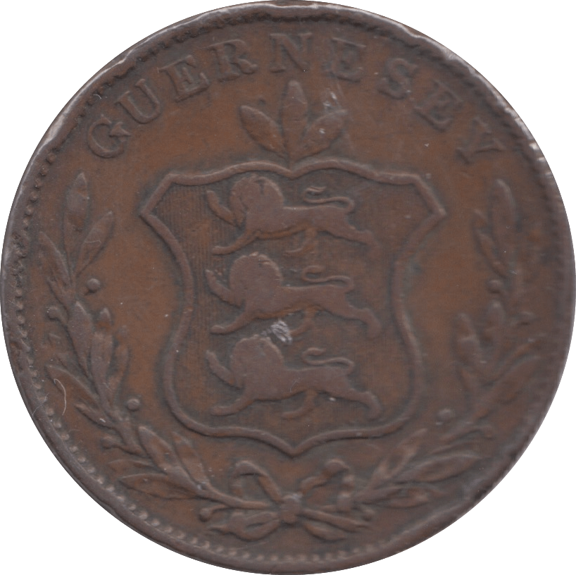 1834 8 DOUBLES GUERNSEY - WORLD COINS - Cambridgeshire Coins