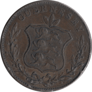 1834 8 DOUBLES GUERNSEY - WORLD COINS - Cambridgeshire Coins