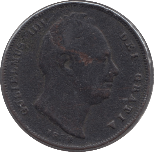 1834 FARTHING ( FINE ) - Cambridgeshire Coins