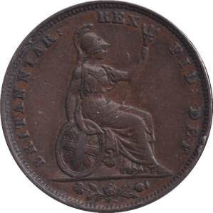 1834 FARTHING ( VF ) - Farthing - Cambridgeshire Coins