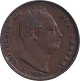 1834 FARTHING ( VF ) - Farthing - Cambridgeshire Coins