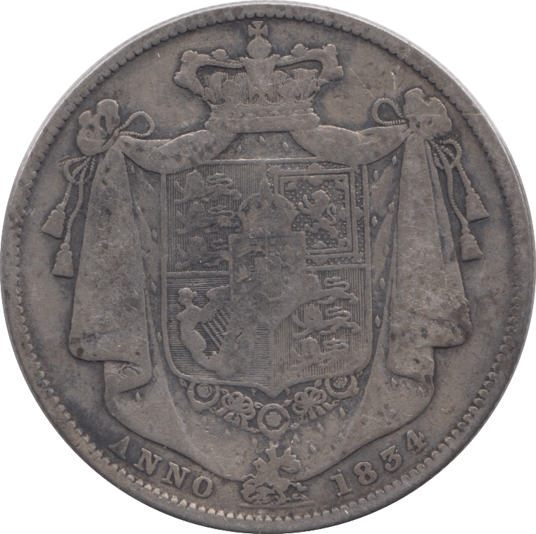 1834 HALFCROWN ( FINE ) 2 - Halfcrown - Cambridgeshire Coins