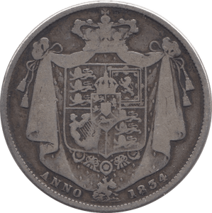 1834 HALFCROWN ( FINE ) 8 - Halfcrown - Cambridgeshire Coins