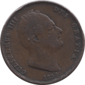 1834 HALFPENNY ( FINE ) - Halfpenny - Cambridgeshire Coins