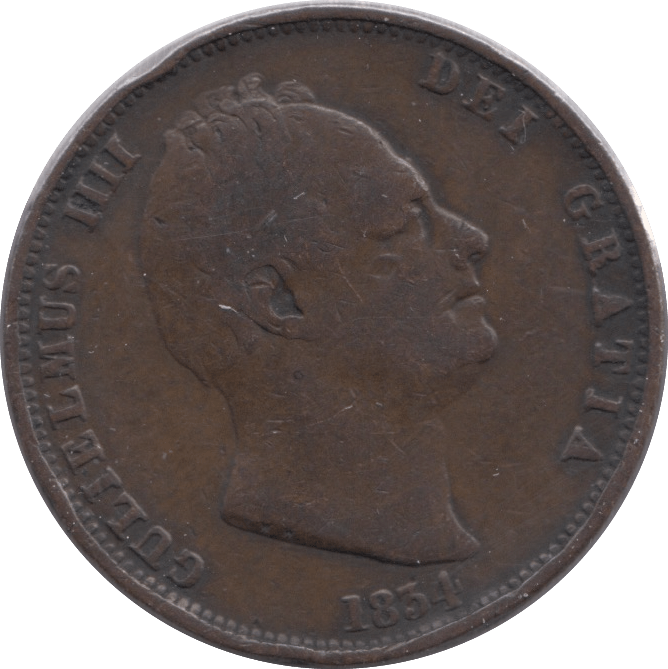 1834 HALFPENNY ( FINE ) - Halfpenny - Cambridgeshire Coins